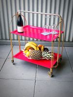 Cooler italienischer Vintage-Servierwagen in Feuerrot