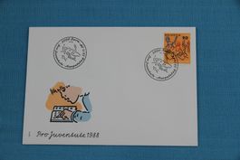 PTT, FDC, Pro Juventute, Kinder zeichnen, 25.11.1988