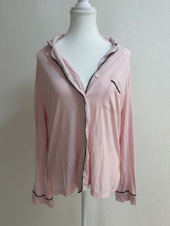 Victoria's Secret Pyjama Set, Rosa mit Schwarz, Gr. M