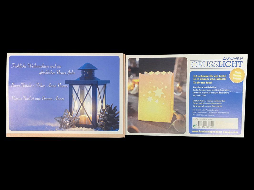 Ansichtskarten: LUMINARIA Grusslicht, 4 Stück – Neu und originalverpackt aus Hünenberg von Restwert_Zug 2