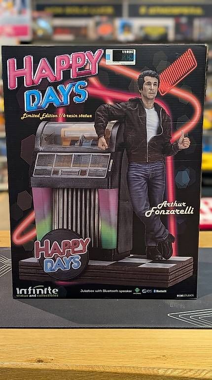 Statuette: Happy Days "Fonzie"  Statua 1/6 con Jukebox Bluetooth – Nuovo e nell'imballaggio originale da S. Antonino venduto da UPSTORE