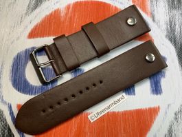 26mm Uhrenarmband,  Leder braun, Uhrenband Banda Swiss