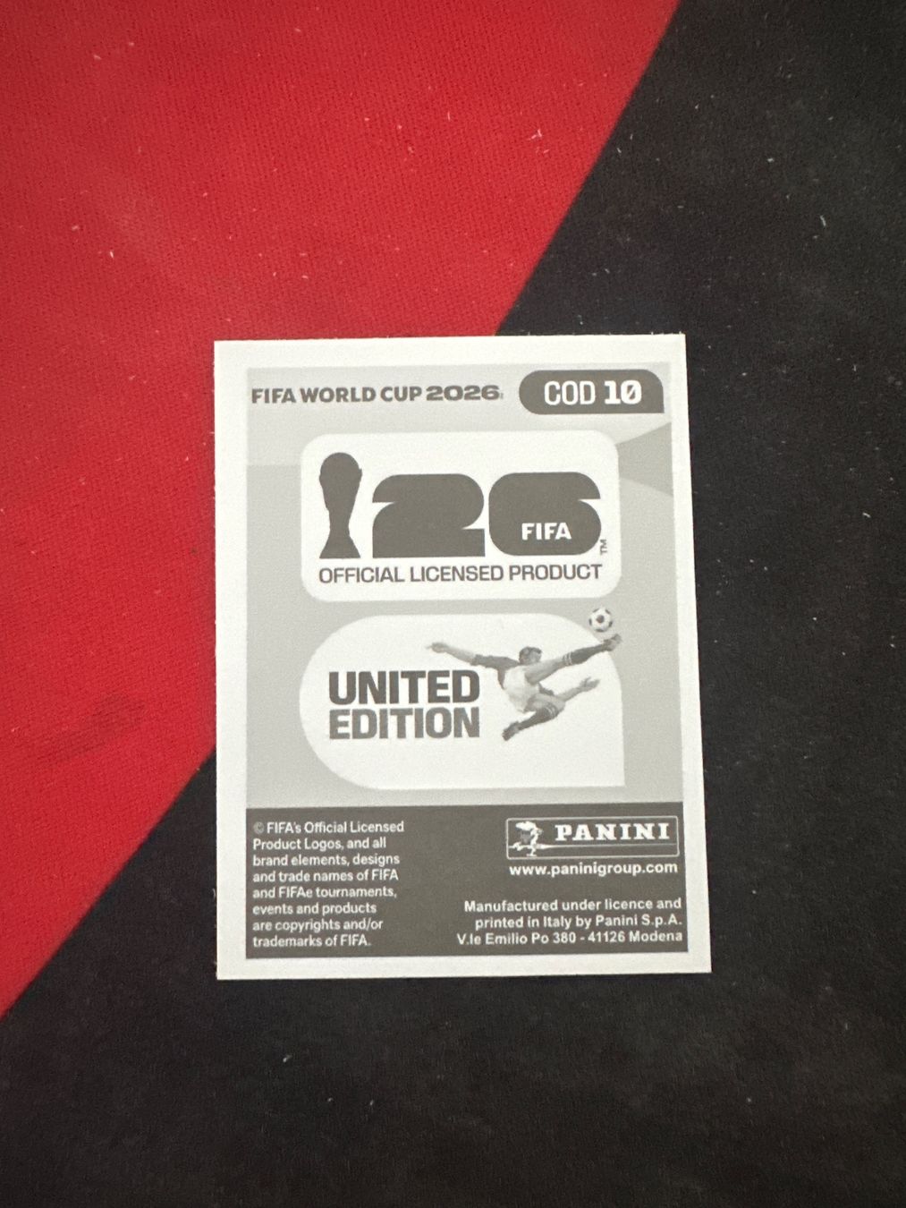 Panini Carte collezionabili: Panini FIFA WM 2026 Sticker - COD 10 – Usato da Sulz AG venduto da DealWerk 1