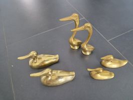 Set Messing-Enten, antik