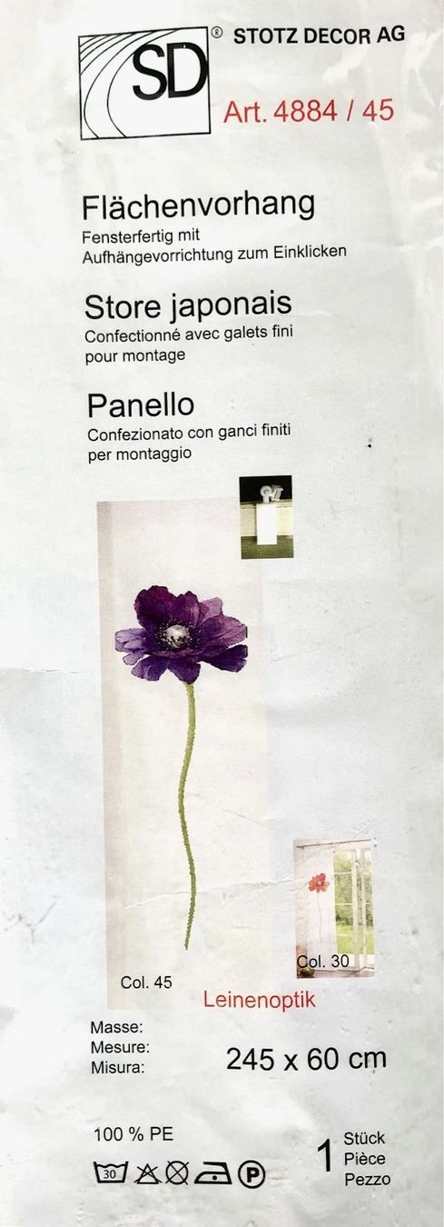 Migros Tende: Flächenvorhang mit Schiene – Nuovo e nell'imballaggio originale da Ebmatingen venduto da Puma_1
