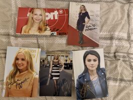 Signierte Fotos von Schauspielern, 5 Stk