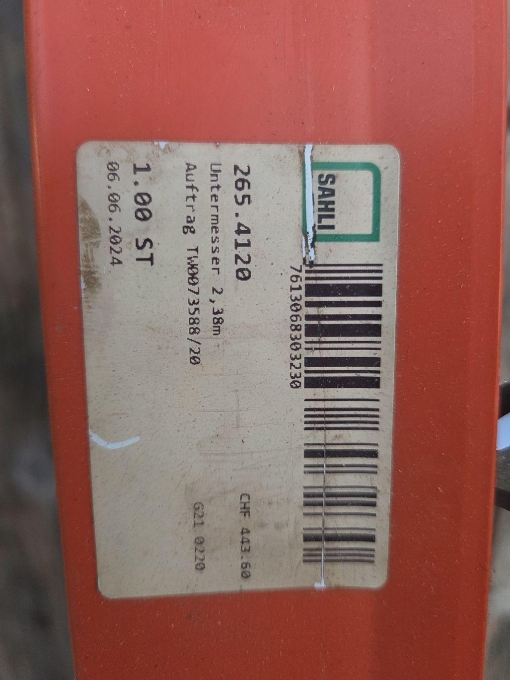 Accessoires tracteur, véhicule agricole: Doppelmesserbalken ESM Sewitech 2.4m – D'occasion à Willerzell par KEMW 3
