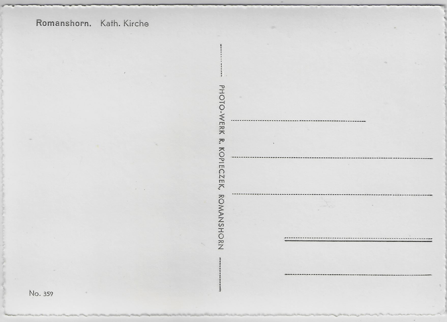 Cartoline postali: Romanshorn - Kath. Kirche – Antico da Ettingen venduto da Kartenplanet 1