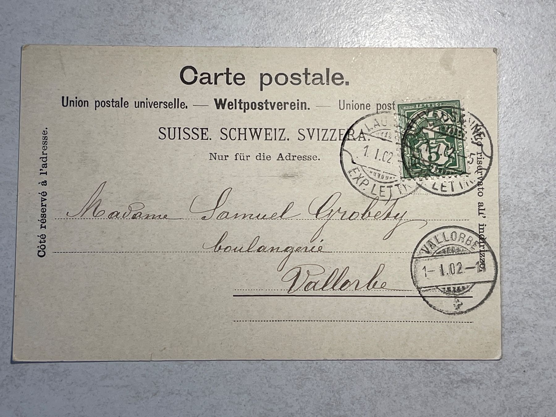 Cartoline postali: alte Ansichtskarte "Gruss aus Davos", 1902! – Usato da Strengelbach venduto da Aschatan5 1