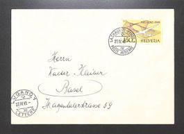 1949 Flugpost F45 Sonderpostflug LA CHAUX-DE-FONDS - Lugano