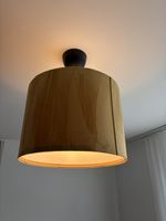 Deckenleuchte Stoffschirm goldfarben schwarz (ca. 40 cm)