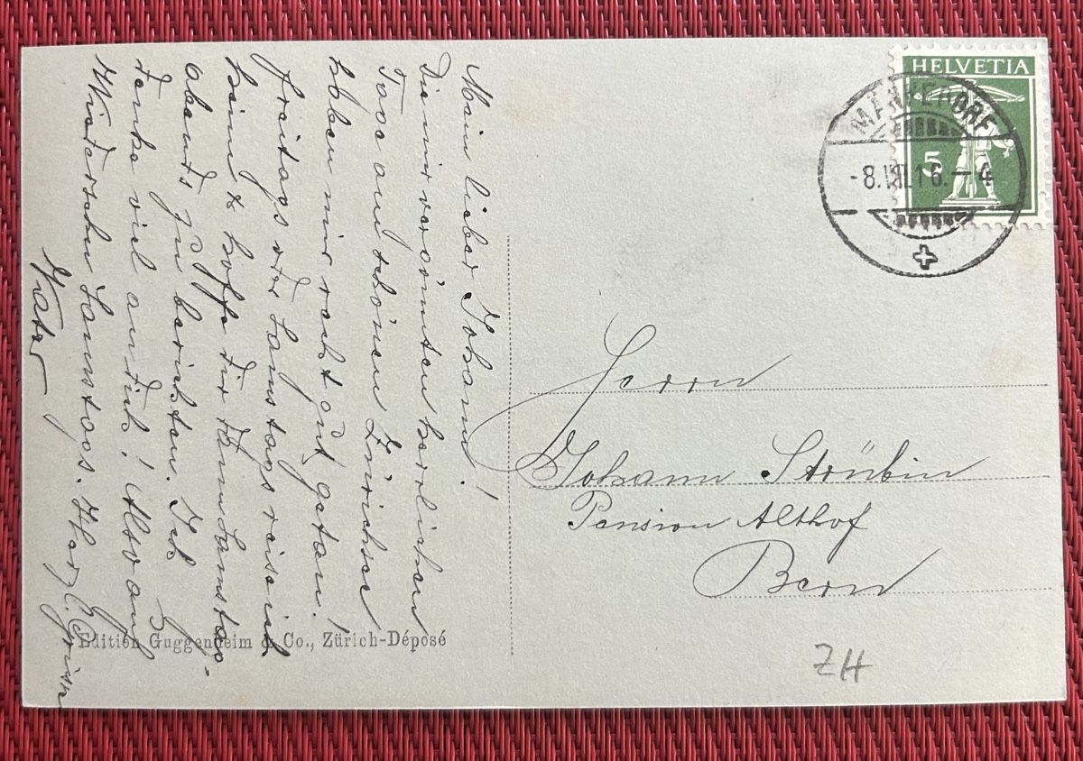 Cartoline postali: Fotokarte Männedorf mit Ruderboot  – Usato da Horw venduto da Tellbub 1