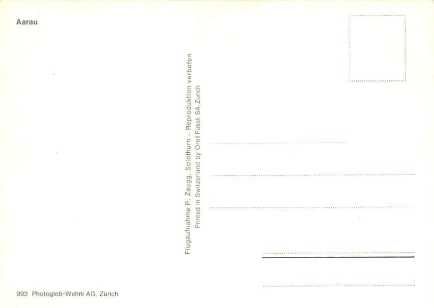 Ansichtskarten: AG - Aarau – Gebraucht aus Ottikon b.Kemptth. von Neptun1974 1