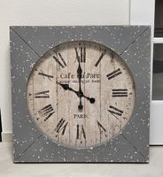 Wanduhr Paris 74cm x 74cm shabby chic Landhausstil