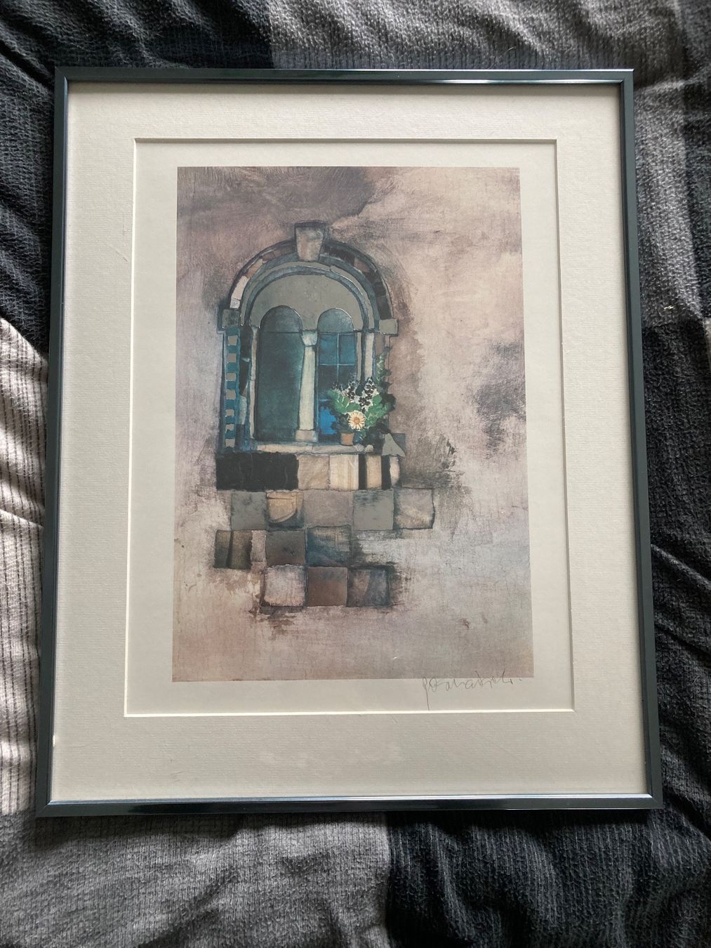 Poster & Bilder: Kunstdruck Fenster mit Blumen silber – Neu (gemäss Beschreibung) aus Bennwil von elfen_zauber