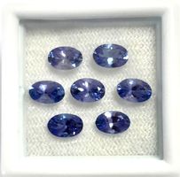 7x Tanzanites ovales 6x4 mm - Valeur 780.- Fr.