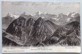 Jungfrau 4164 m - Vue prise des Rochers de Naye