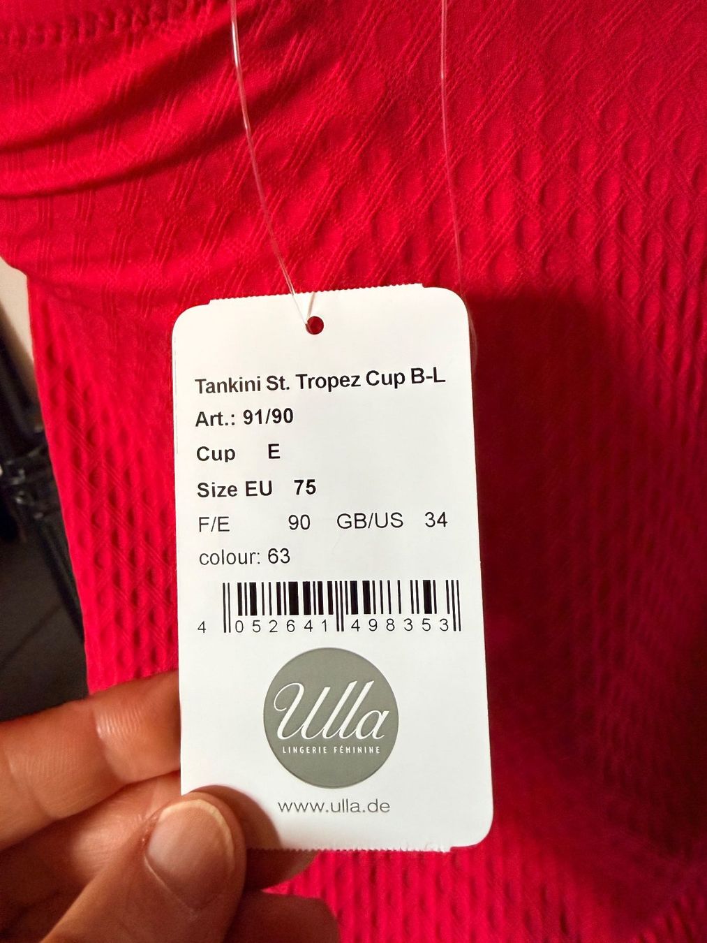 Costumi da bagno & Bikini: ULLA, Tankini ST. TROPEZ, Grösse 75E/38, Farbe Pink – Nuovo e nell'imballaggio originale da Rudolfstetten venduto da gst_g7xl 3