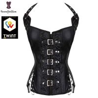 📌 Korsett aus Kunstleder für Damen XL