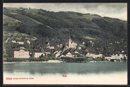 AK Zug, Blick über den See zum Ort
