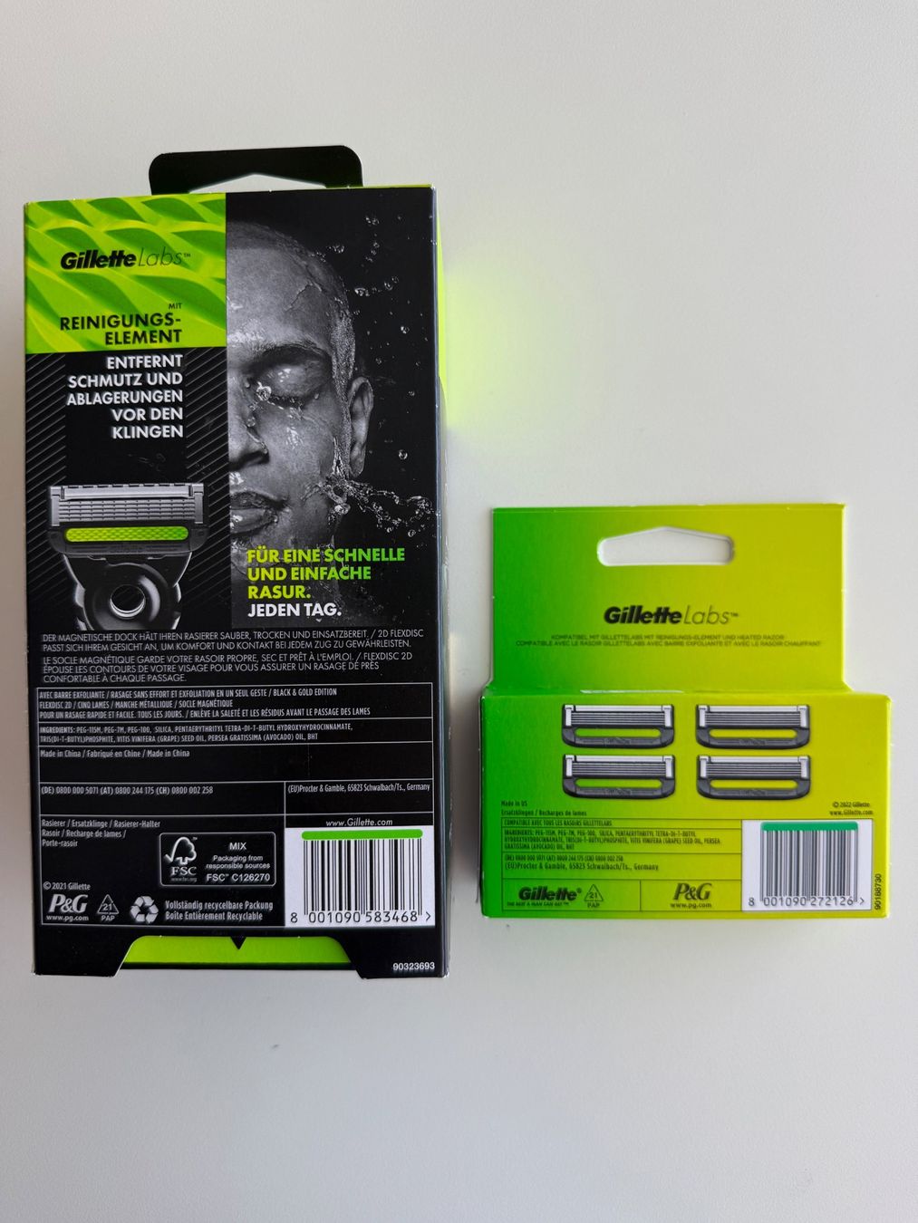 Gillette Rasoi & Lamette da barba: Gillette Labs, rasoir + lames, 7 pcs – Nuovo e nell'imballaggio originale da St-Gingolph venduto da GoldenKeys 1