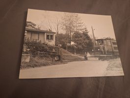 Alte Eisenbahn Fotografie Dürnten Bahnübergang SBB