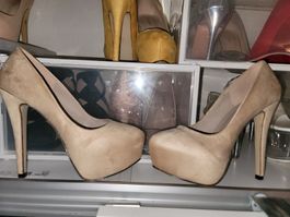 Loslandyder, Plateau Pumps 39, Escarpins en satin, wintersex