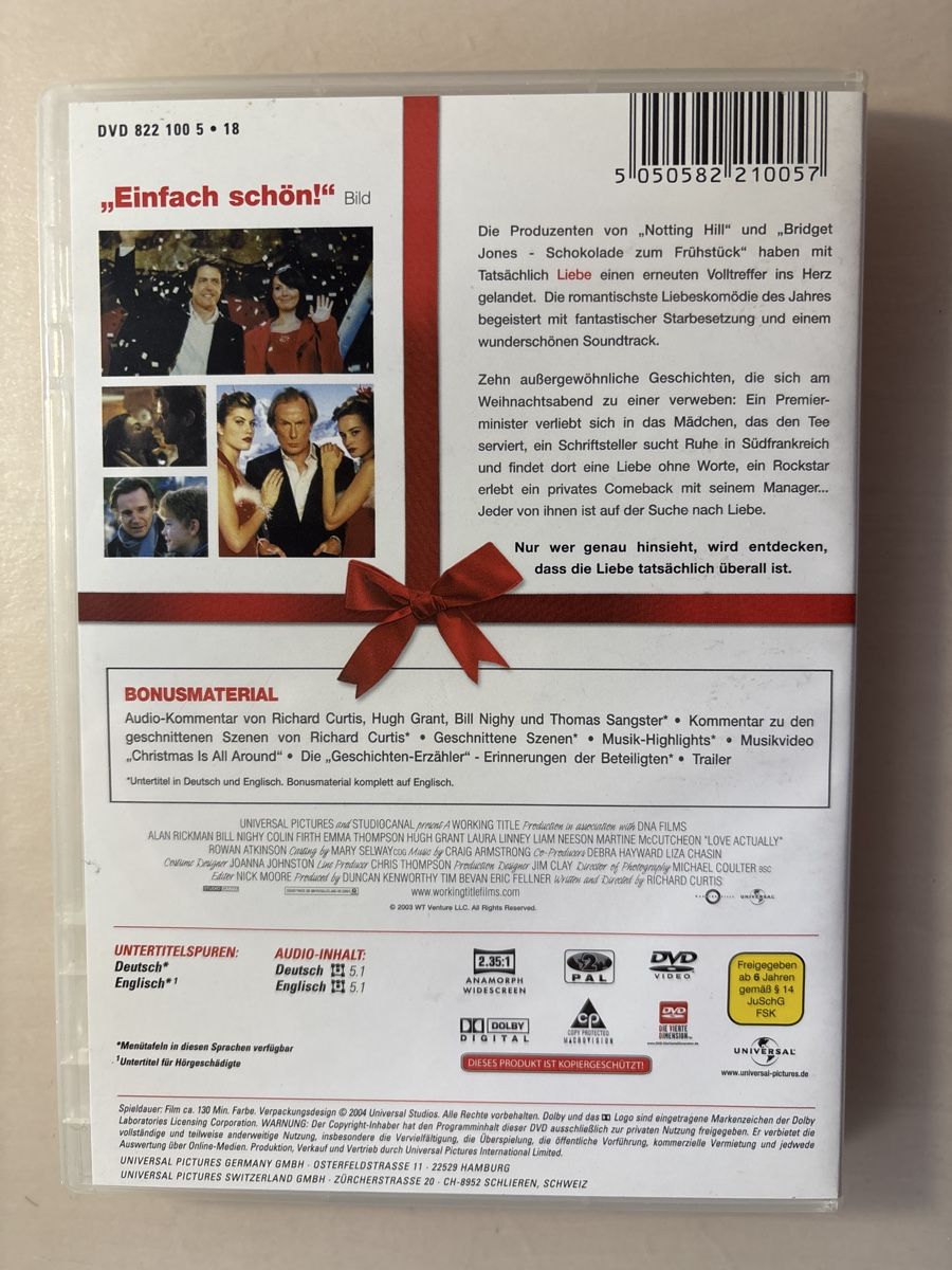 Tutti i DVDs: Tatsächlich… Liebe (0405) – Usato da Ruswil venduto da Slivio_ 1