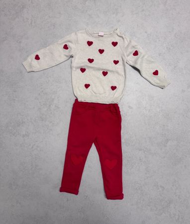 Jeggings / Hose mit Strickpullover Grösse 92
