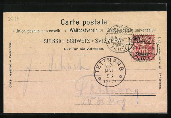 Cartoline postali: Litho Winterthur, Hof Eschenberg, Bruder – Usato da Berlin venduto da bartko-reher 1