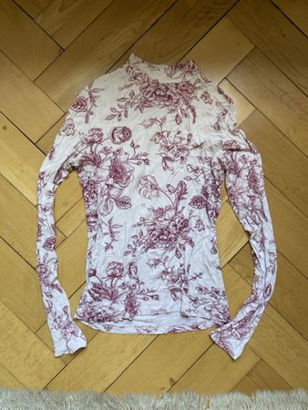 mock neck, rosa, pink, leichtes langarm top