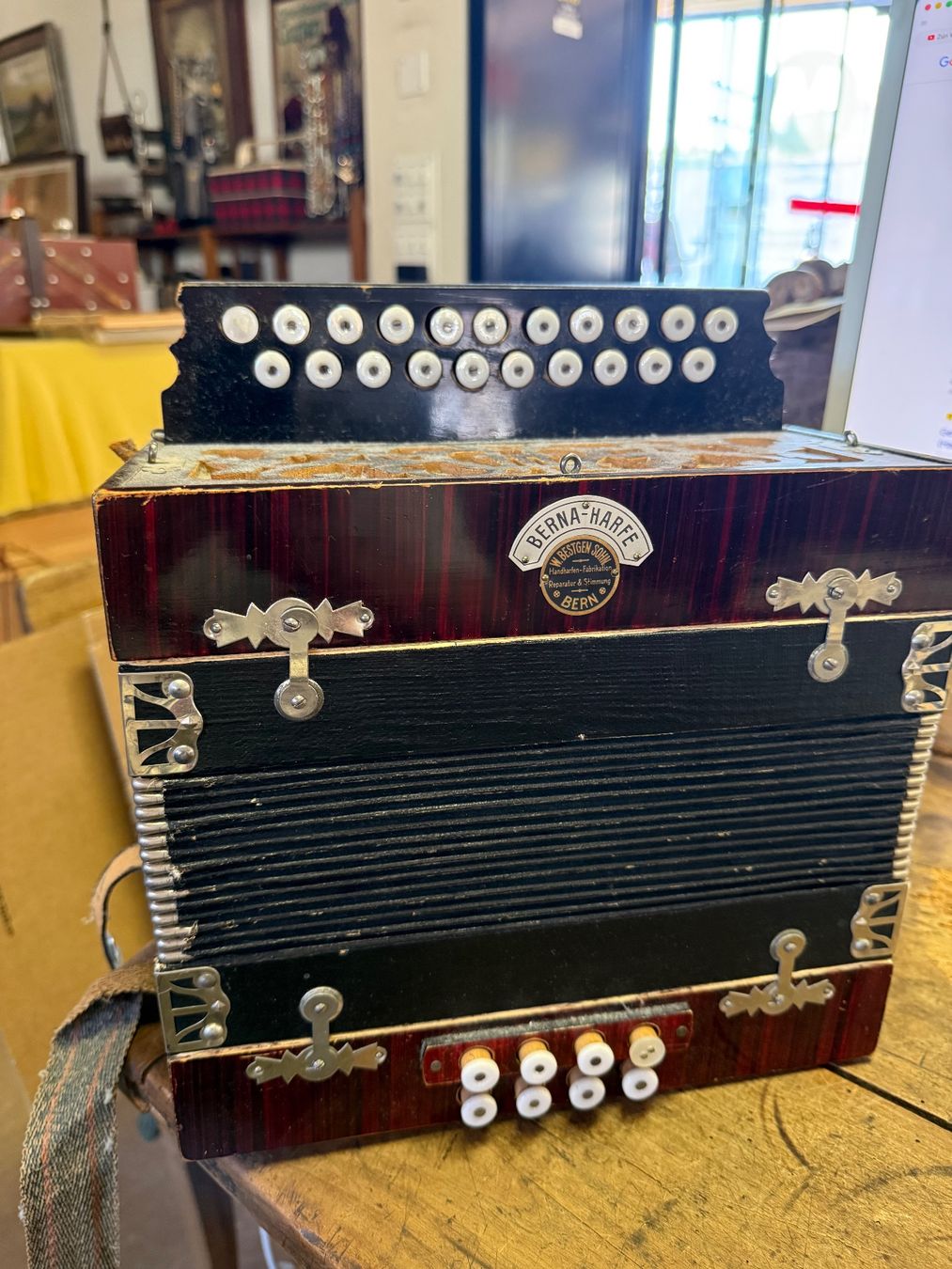 Strumenti musicali: Handorgel Oergeli BERNA-HARFE – Usato da Bern venduto da Jwpm66