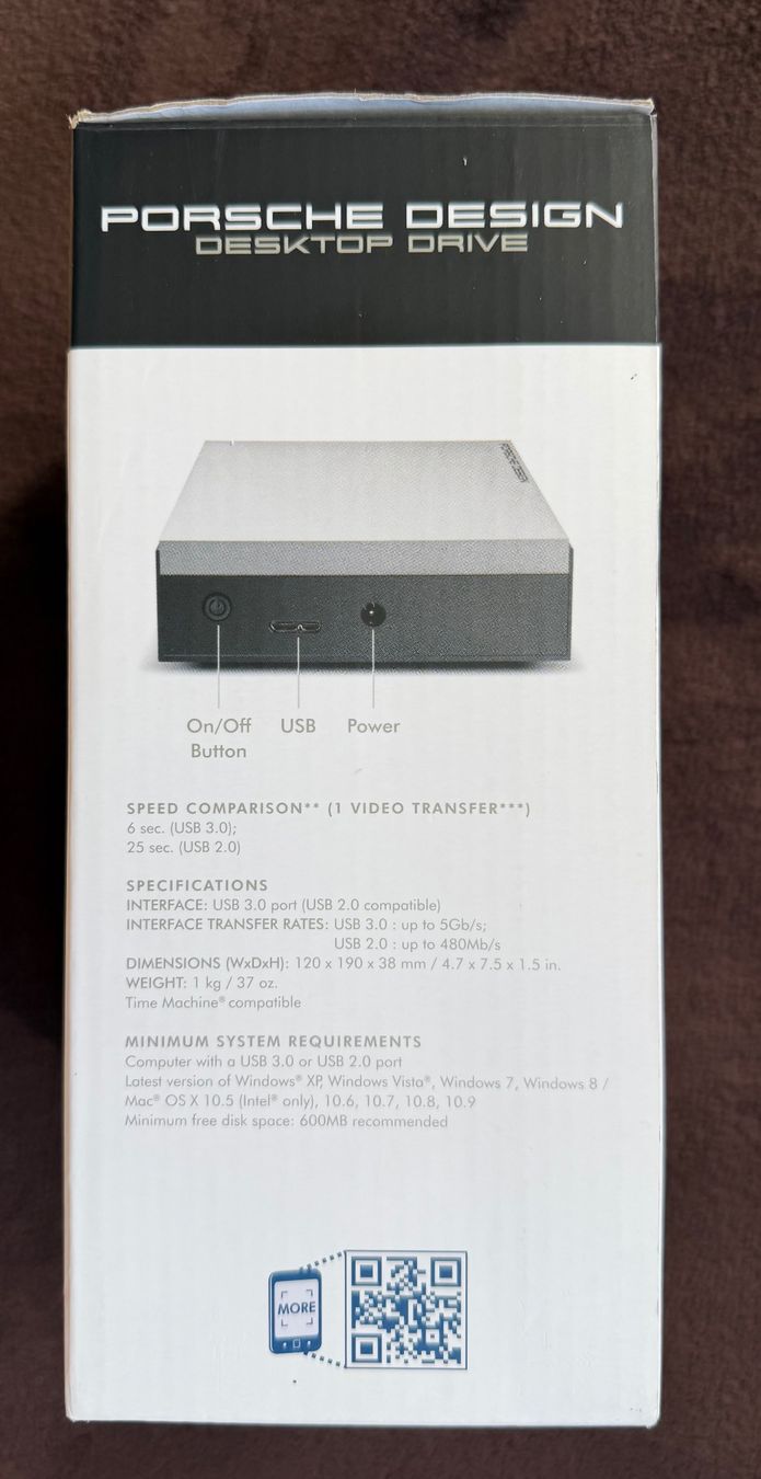 Lacie Dischi rigidi: Festplatte Porsche Design Desktop Drive 6 TB – Nuovo e nell'imballaggio originale da Teufen AR venduto da rog_z6fm 1