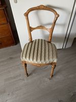 Vintage Stuhl, Holz, Stoffbezug um, Blumenmuster, Top Zustan
