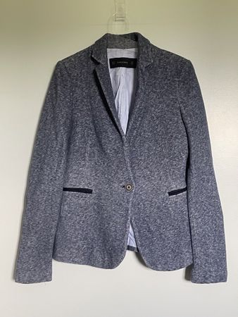 Veste Zara Basic bleu/gris, Taille XS