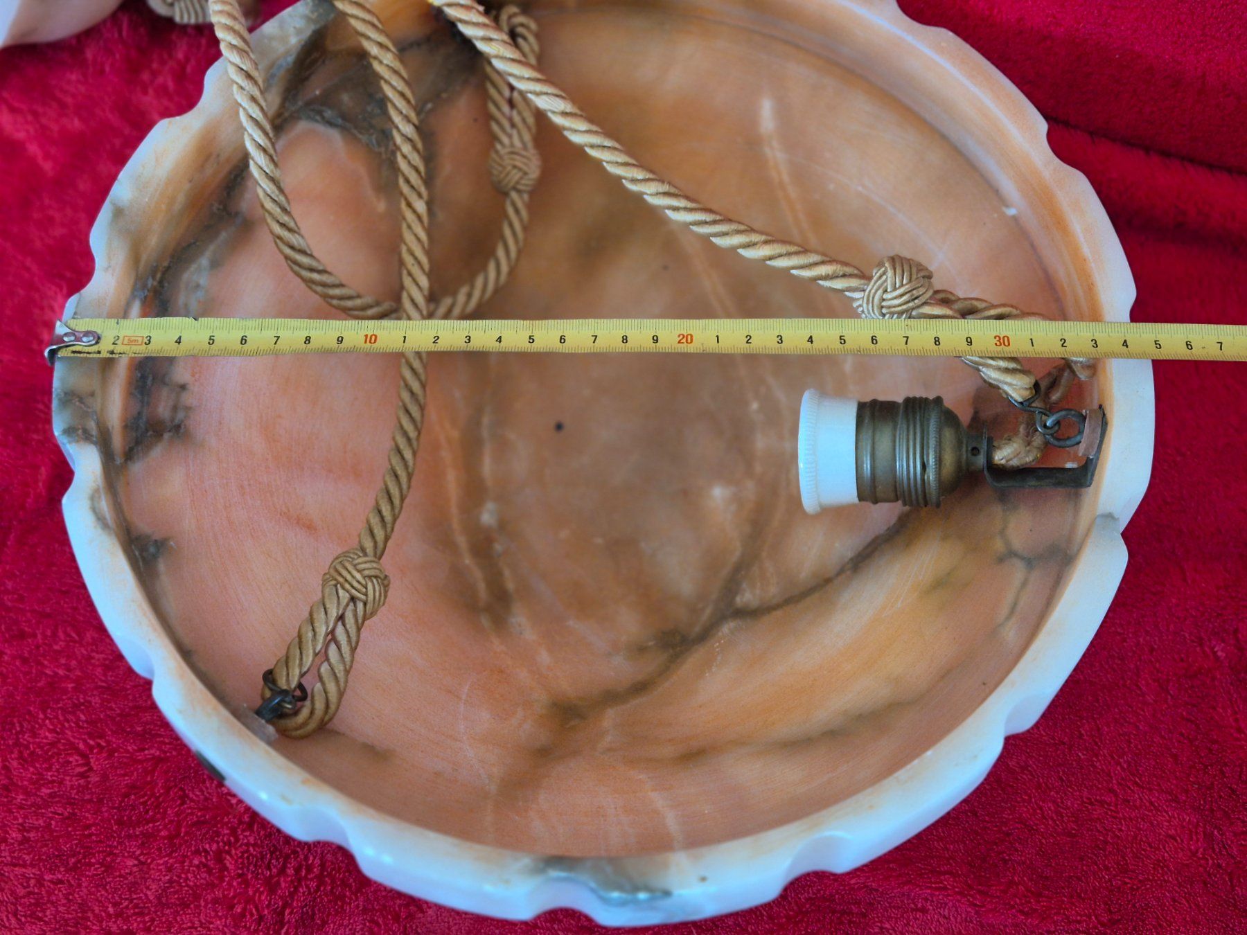 Lustres & lampes de plafonds: Vintage Alabaster Deckenlampe 35 cm – D'occasion à Monthey par McAuthor 7