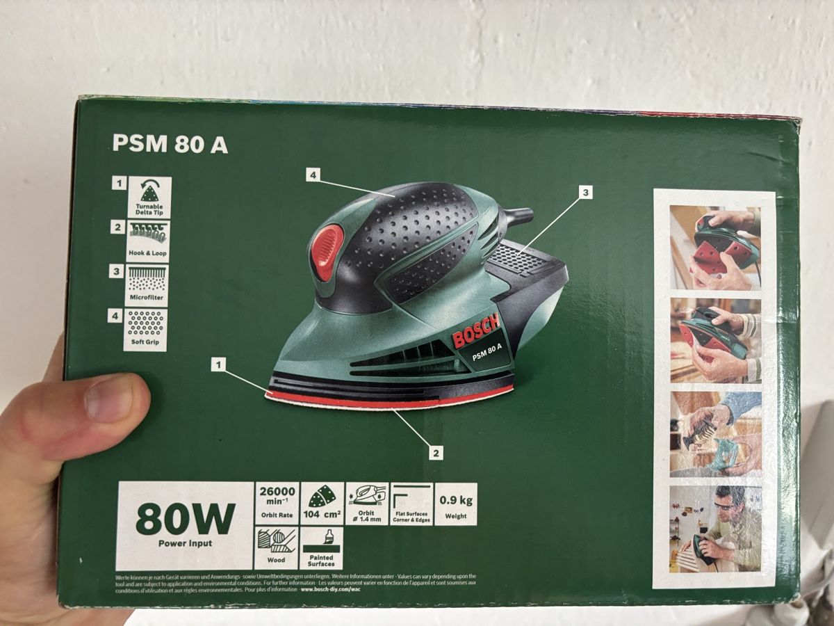 Bosch Smerigliatrici & Lucidatrici: Ponceuse Bosch PSM 80 A – Nuovo e nell'imballaggio originale da Ardon venduto da Azurreka