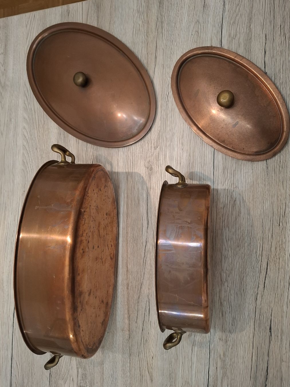Stöckli Padelle: Spring Kupferpfannen Set 2-teilig oval gebraucht – Usato da St.Gallen venduto da bpeter01 3