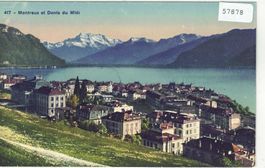 Montreux et Dents du Midi - Litho