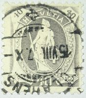 Stehende Helvetia 89A Kat. 300.-