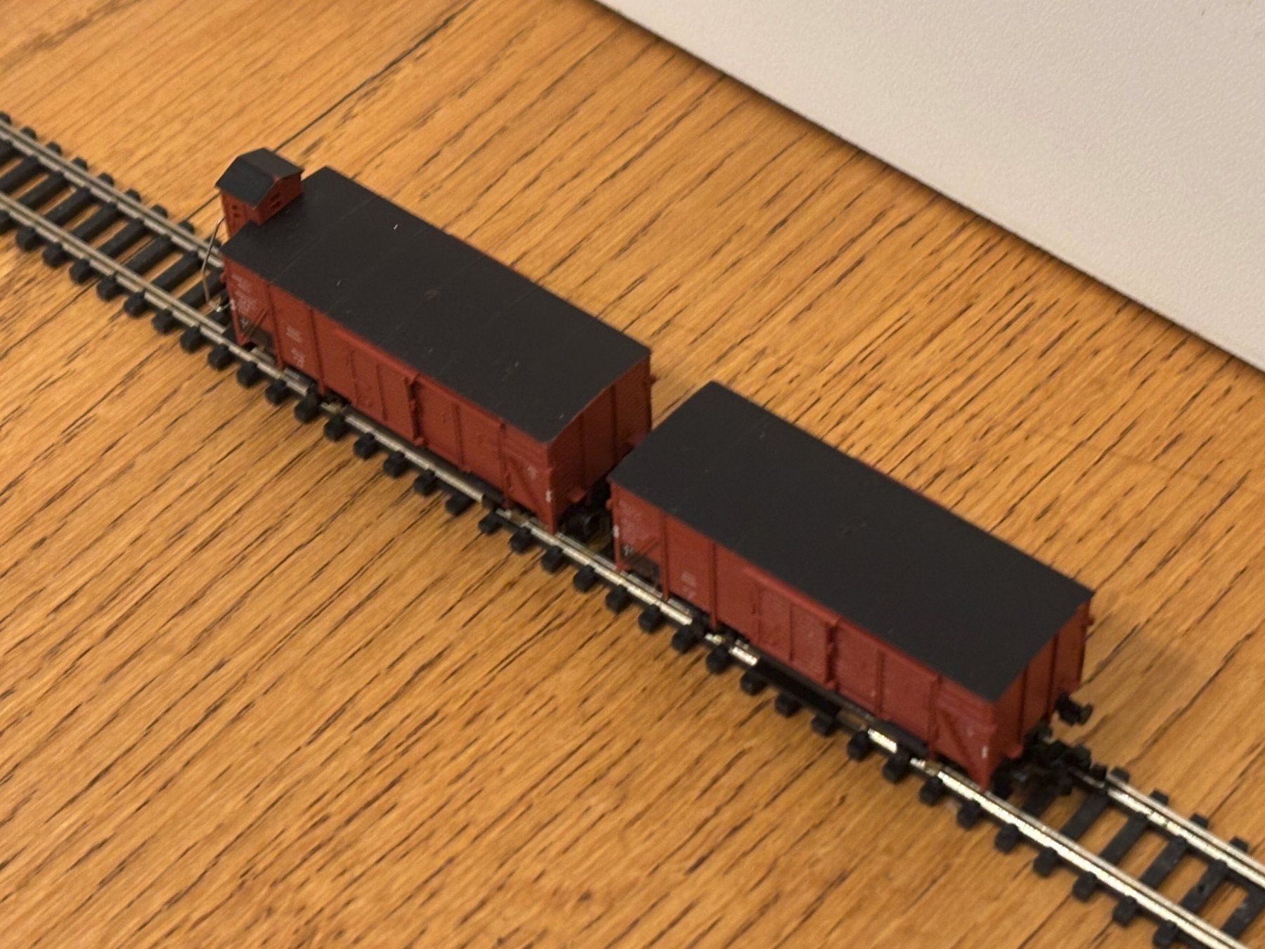 Modellini di ferrovie: e1841: 2 Güterwagen (Spur N) – Nuovo (secondo la descrizione) da Birsfelden venduto da Birs_25 6