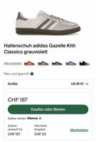 Hallenschuh adidas Gazelle Kith Classics Grauviolett US M 10