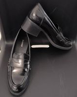 Graceland Damen Loafer  Schwarz Lack mit Absatz | Gr. 38