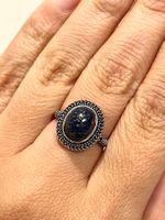 Ring aus echtem Lapislazuli, natürlich und ungefärbt.