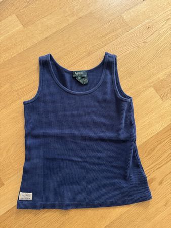 Lauren Ralph Lauren Top Gr. S Dunkelblau Sommerliche Rippen