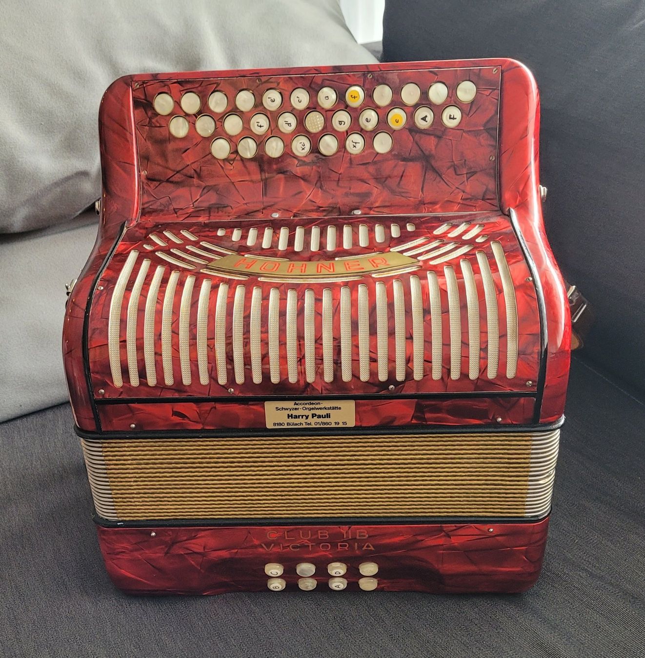 Hohner Strumenti musicali: Diatonisches Akkordeon mit Knöpfen – Usato da Meilen venduto da Melcolm