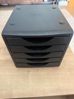 Schubladenbox schwarz, 5 Schubladen, A4 Büro