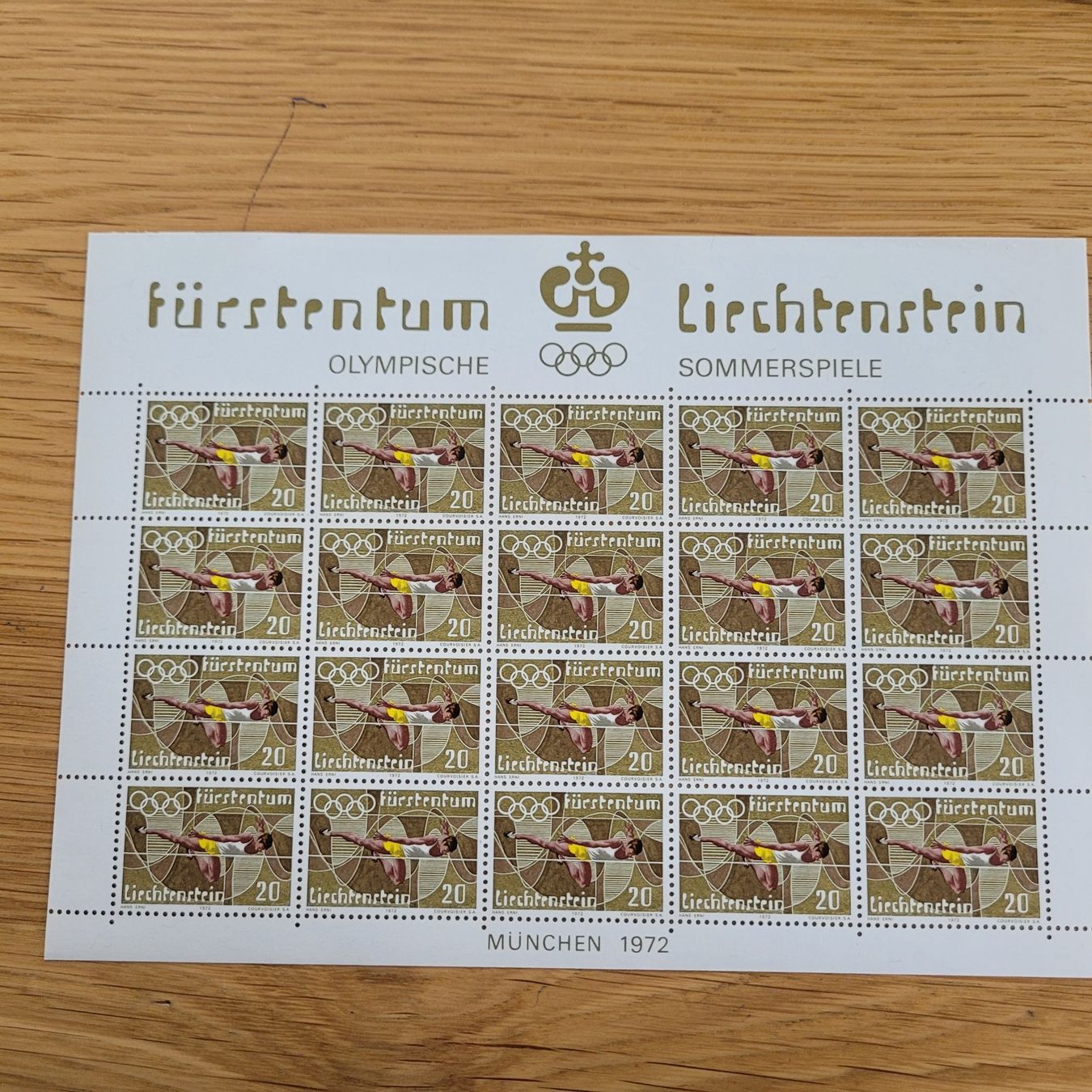 Tutti i francobolli: Kleinbogen Liechtenstein 1972 – Usato da Biel/Bienne venduto da Destockweb