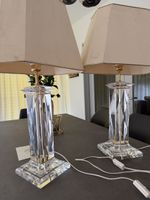 2 Tischlampen Acrillglas mit Schirm guter Zustand
