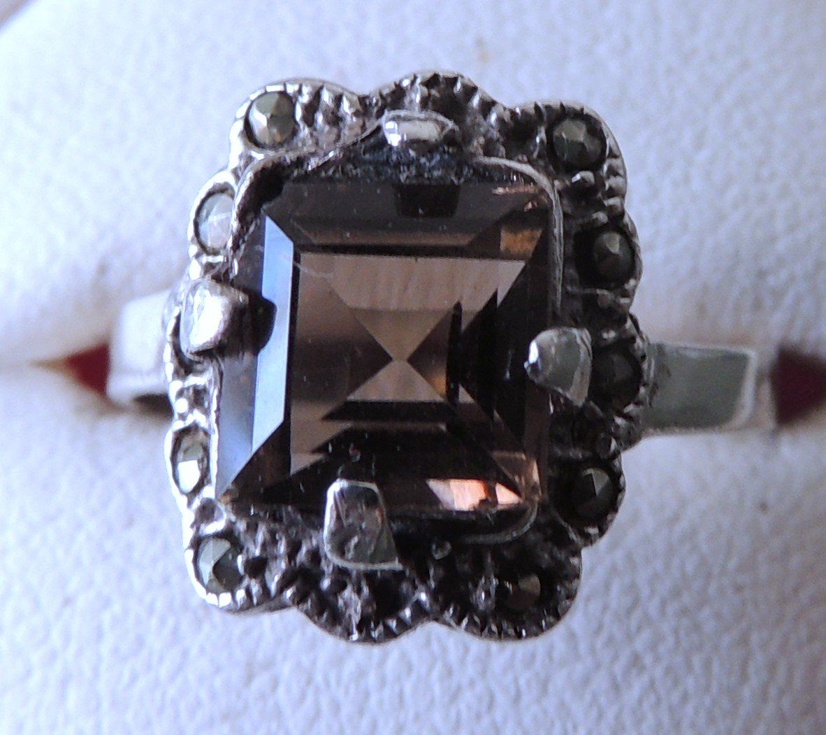Ringe: Rauchquarz Silber 925 Fingerring Gr. 57 – Gebraucht aus Waldenburg von schaller707